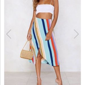 ❤️ SOLD ❤️ Be Stripe There Midi Skirt
